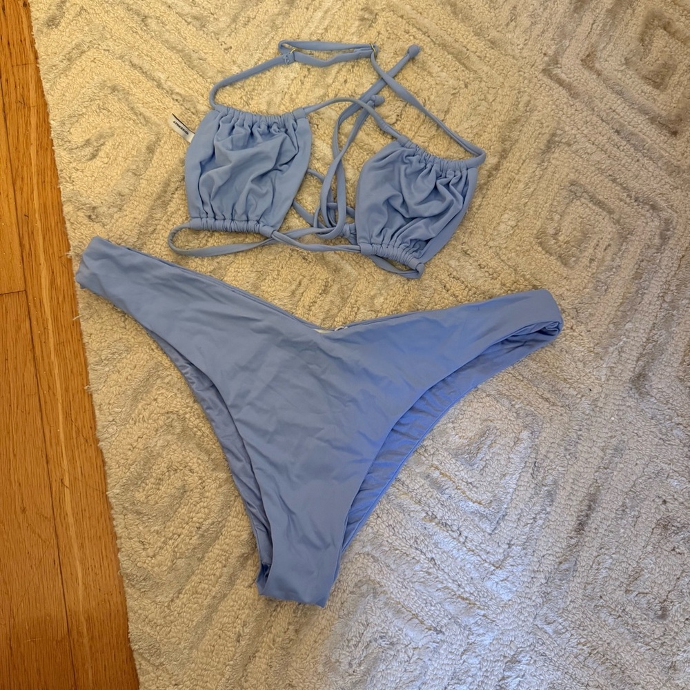 WeWoreWhat Sky Blue Bikini Set